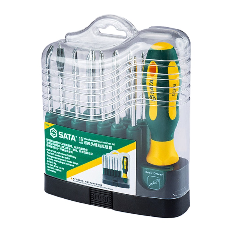 世达(SATA) 16件可换头螺丝批组套 09346(单位:套)