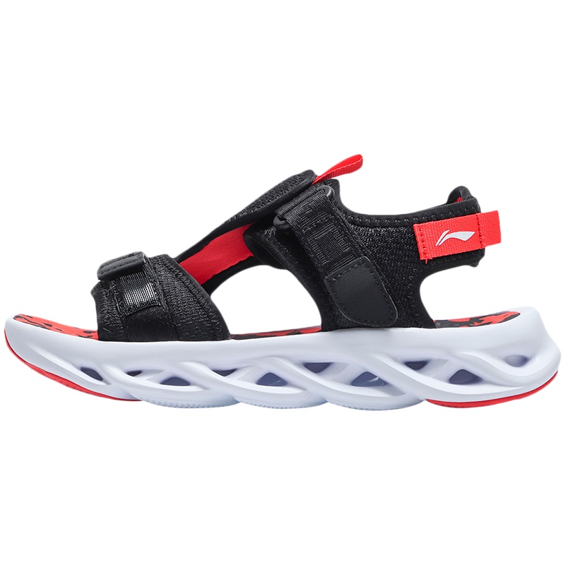 李宁童鞋凉鞋男女大童新款弧系列凉鞋减震回弹露趾透气运动鞋