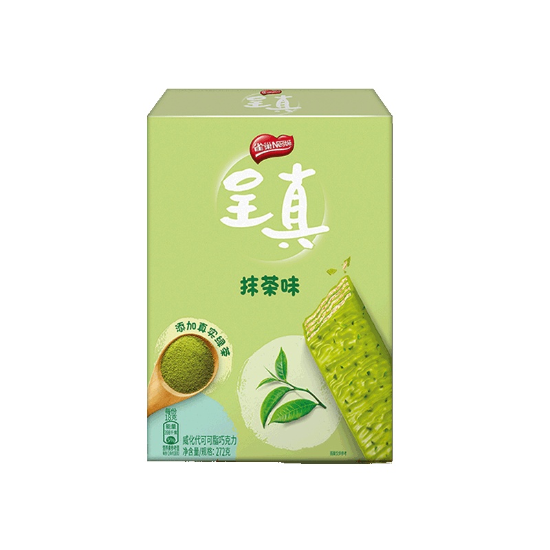 雀巢(Nestle)呈真 抹茶味 仙气威化 饼干 脆脆鲨升级版 休闲零食 272g