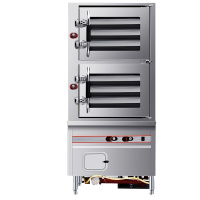 德玛仕 DEMASHI 燃气海鲜蒸柜 蒸车蒸箱商用 校企食堂酒店后厨蒸鱼 双门玻璃透视SX-A[天然气/液化气可选]