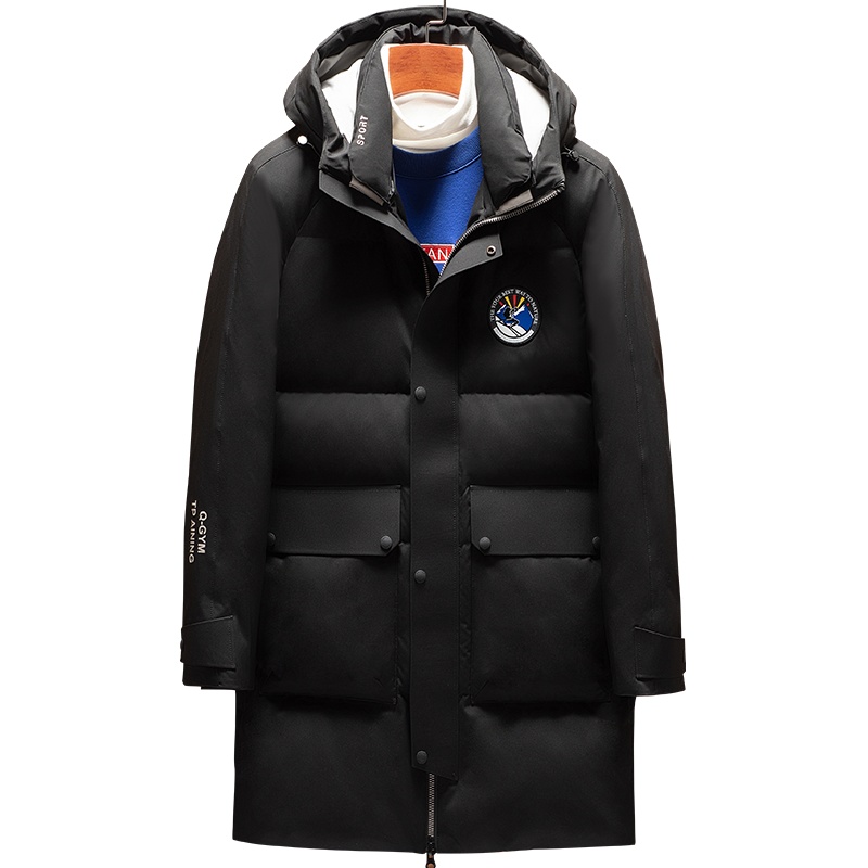 雅鹿男装90鹅绒冬季新品男士中长款休闲保暖羽绒服WE67U0724