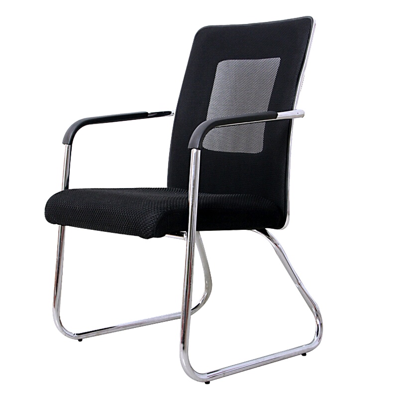 欧宝美办公椅电脑椅会议职员开会椅家用网布书房弓形椅