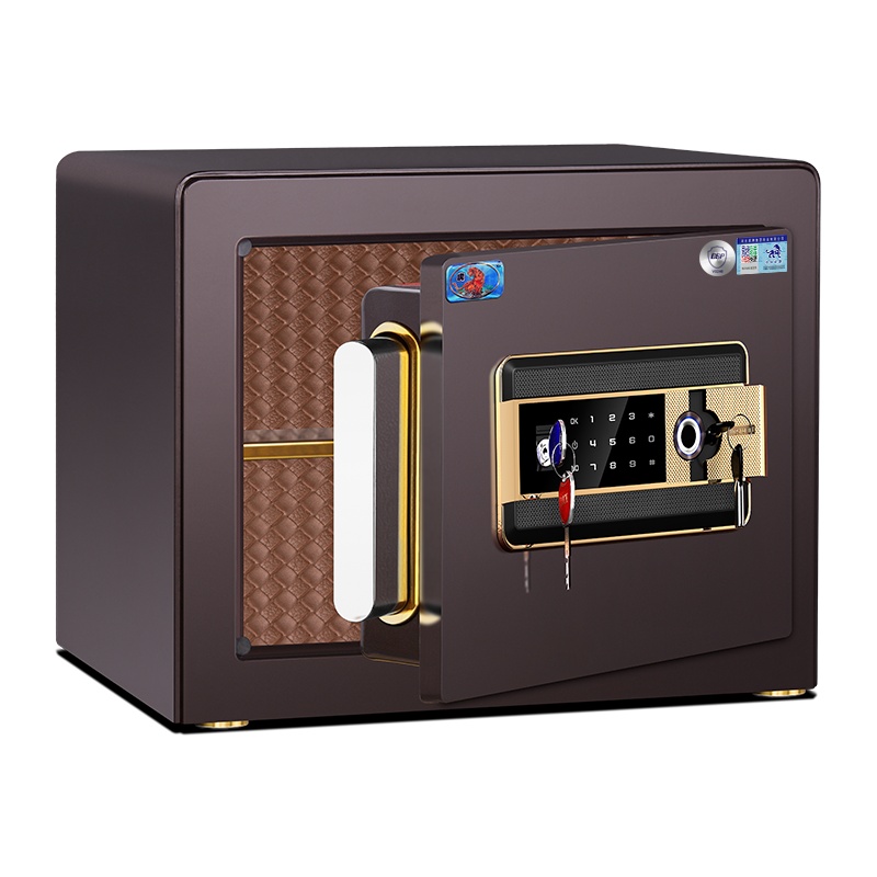 虎牌保险柜办公保险箱家用FDX-A1/D-29.8.I 30厘米高全钢指纹保险箱/柜小型床头柜入墙入衣柜(tiger)