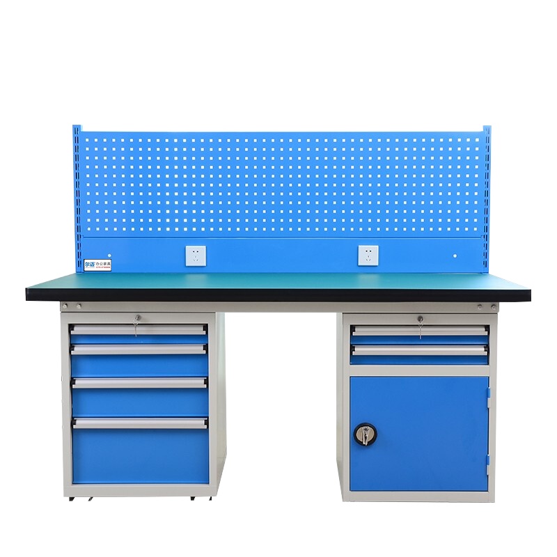 尔迈 重型钳工工作台防静电操作台工厂车间多功能维修工具台 2.1米 J款