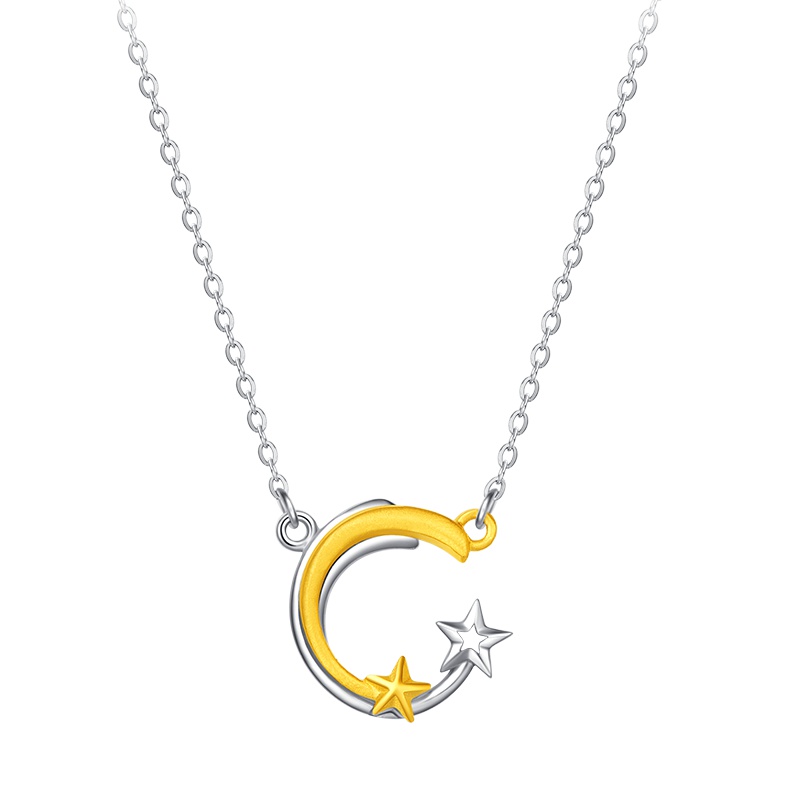 周大福Y时代银河系列流星黄金铂金项链PT161547