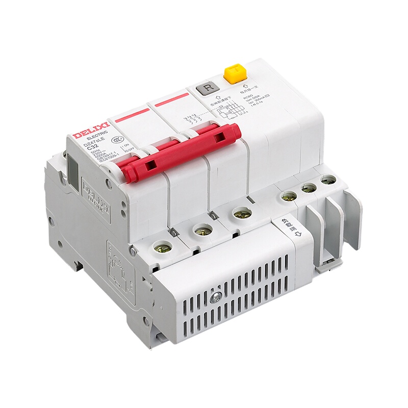 德力西 空气开关带漏电保护器DZ47SLE 3P 32A 三相三线家用断路器