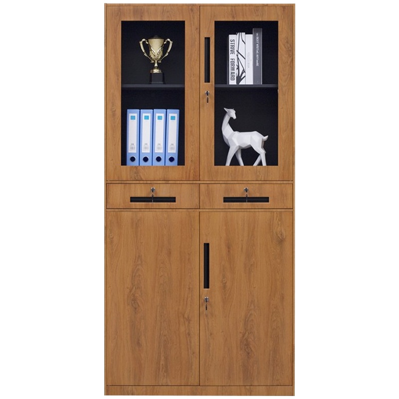 鑫金虎 办公家具办公柜文件柜钢质带锁资料柜档案储物柜办公室书柜中二斗文件柜