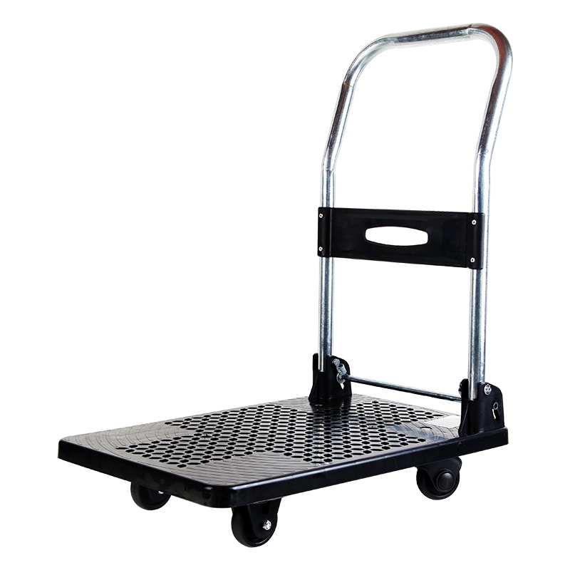 新越昌晖平板车折叠手推车小推车手拉车拖车拉货车搬运车40x63cm 黑E22021 承重约100斤