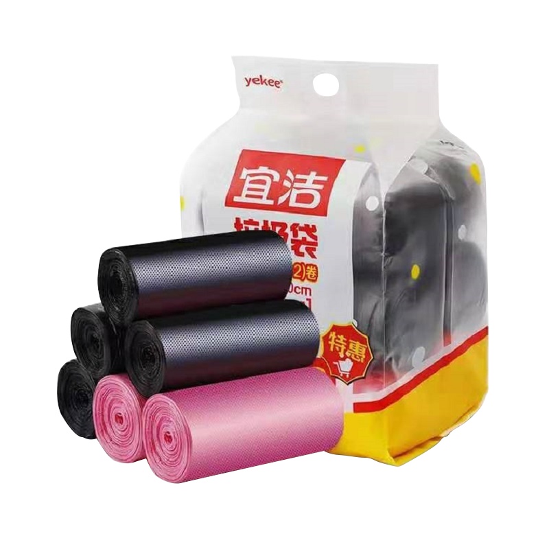 宜洁 点断式垃圾袋家用厨房加厚一次性批发中号分类干湿塑料拉圾袋6卷装*2组装 Y-9711