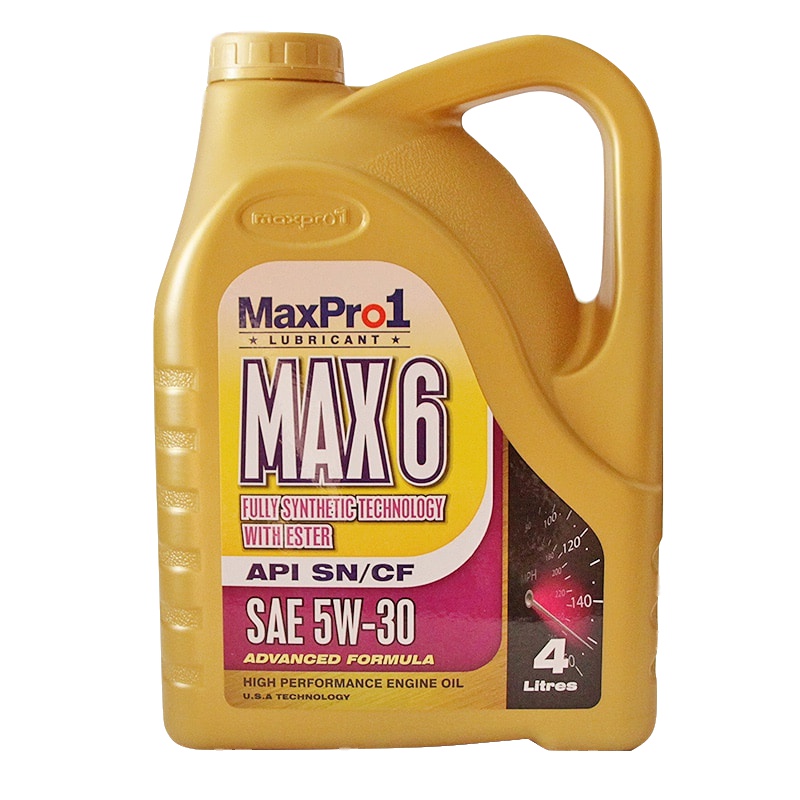 [深圳仓库发货]新加坡 麦仕伯 (Maxpro)全合成汽车机油润滑油 SN 5W30 (Max6 )4升 级别 SN