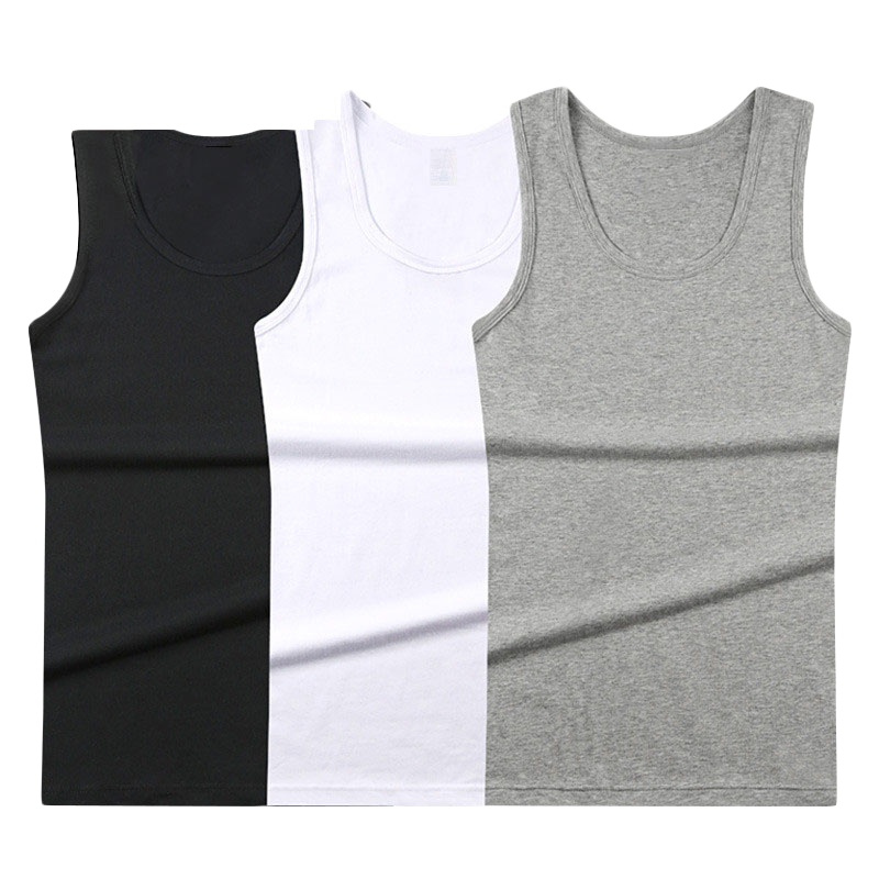 南极人新款棉男士背心男孩纯色打底衫修身外穿清凉棉质打底外穿C5103