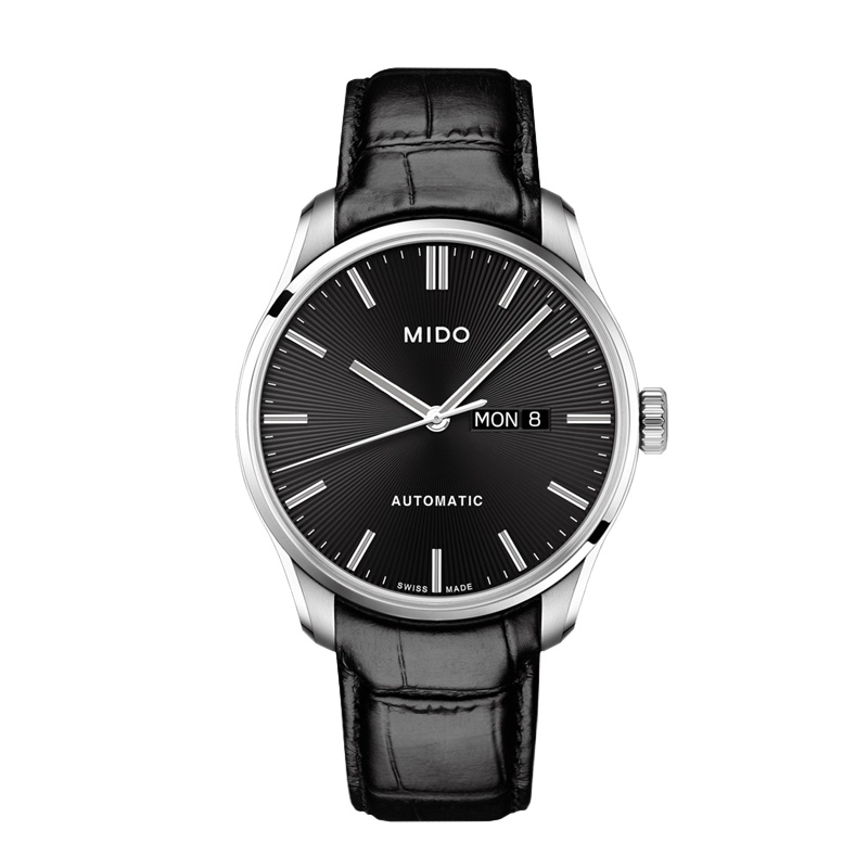 美度(MIDO)Belluna 布鲁纳系列长动能男士全自动机械腕表 黑盘皮带 M024.630.16.051.00