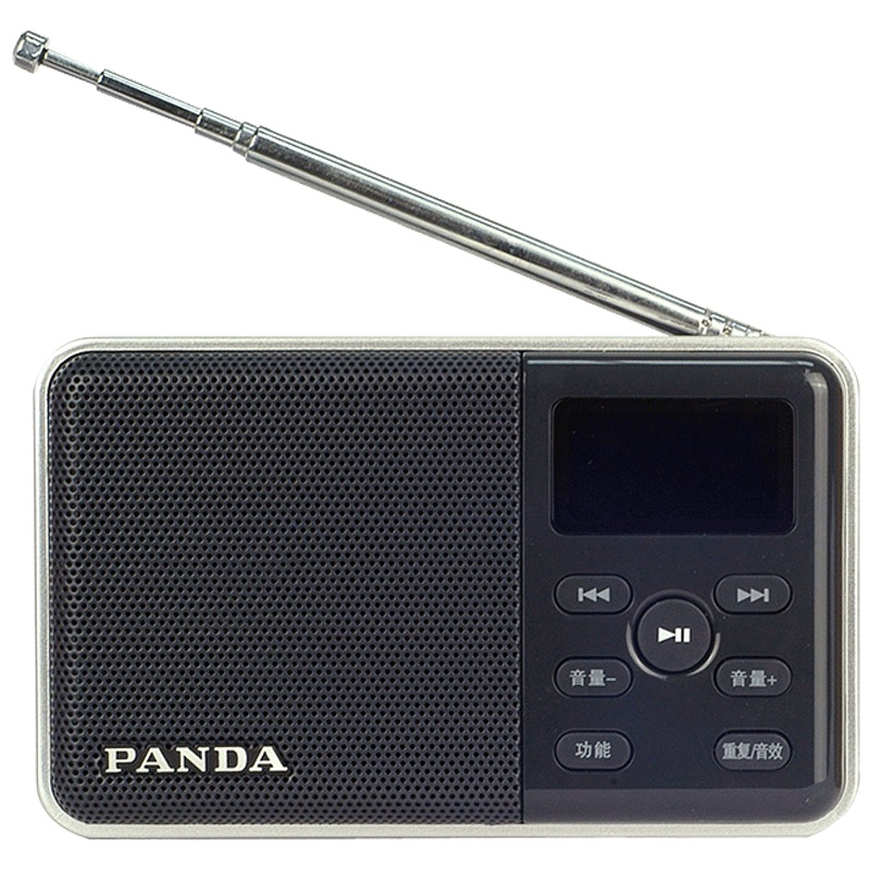 熊猫(PANDA)DS-131收音机老人放音机念佛插卡小音箱mp3播放器可充电听戏机插u盘TF卡外放音响 银色