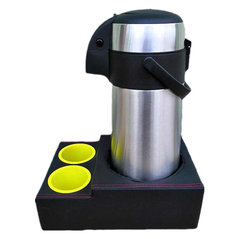 三维工匠气压式热水瓶5超大容量双层按压式水壶车载家用保温壶不锈钢暖壶 4保温水壶+木质皮革车载底座