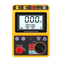 电阻测量仪接地电阻测试仪四探针电子摇表阿斯卡利电阻计防雷AR4105B官方标配_赠_赠八寸钢丝钳