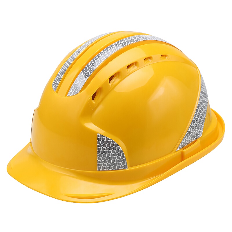 卓顺杰高强度ABS五筋透气反光安全帽施工用工地工业安全帽包工头部保护