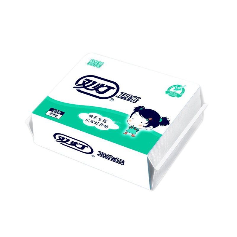 双灯 平板卫生纸 800克白方块卫生纸厕纸