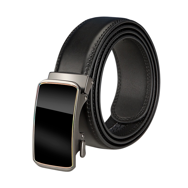 苏宁极物 男士牛皮商务自动扣皮带