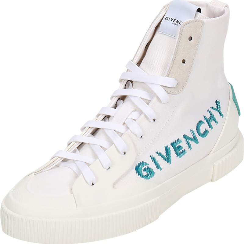 GIVENCHY 纪梵希 男士织物高帮系带休闲运动鞋帆布鞋 BH001UH0H9