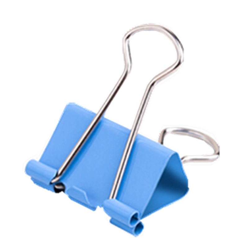 得力(deli)48只25mm彩色长尾夹票夹 8554 4#金属燕尾夹票据夹子 办公用品