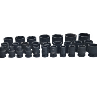 风炮套筒头 电动扳手风动六角气动短套头 加厚风批 30mm