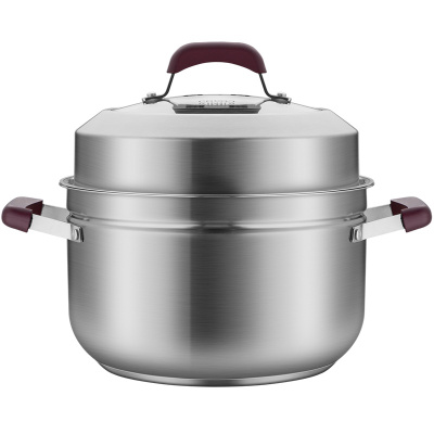 炊大皇(COOKER KING)家用汤蒸锅24cm304不锈钢 加高拱盖复底煤气电磁炉通用煮汤蒸馒头蒸鱼ZG24ZMW