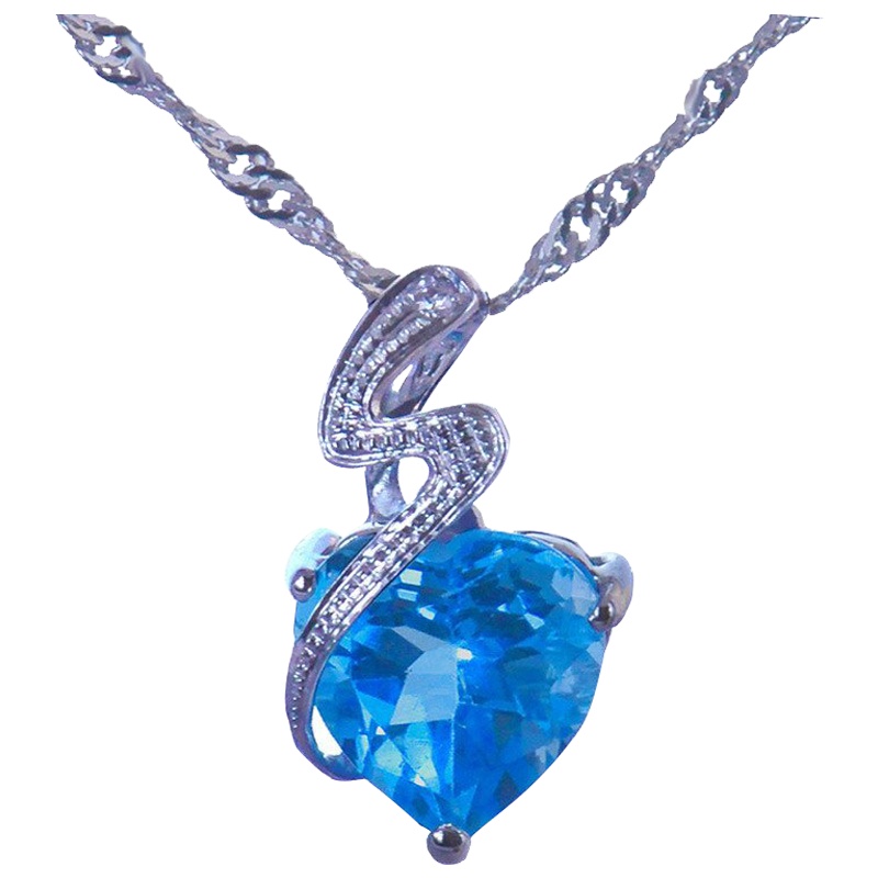 梦克拉Mkela 18K金托帕石吊坠 浪漫心往 宝石吊坠