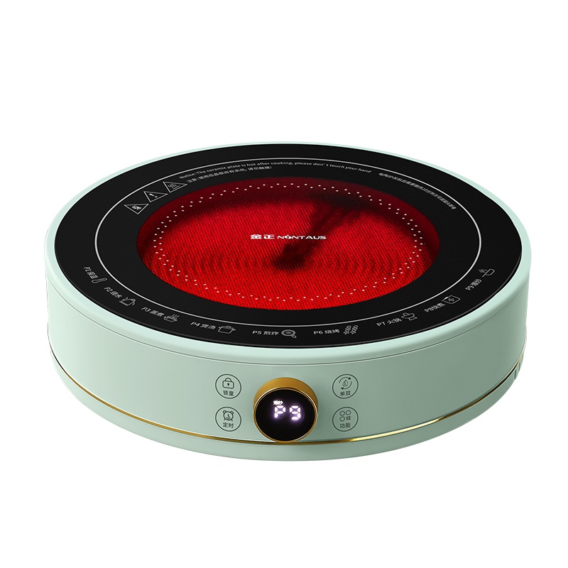 金正(NiNTAUS)电陶炉 绿色 升级款家用 电磁炉小型 电磁炉电热茶炉煮茶圆形爆炒大功率 JZTL-22D01