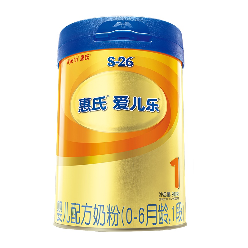 惠氏爱儿乐婴儿配方奶粉(1段,900克)