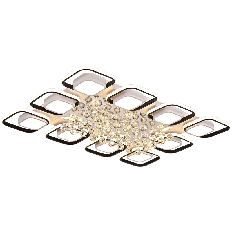 辛羽轻奢2021年新款客厅灯大气长方形吸顶灯轻奢大灯简约现代水晶大灯灯具