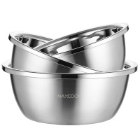 美厨(maxcook)不锈钢盆 调料盆洗菜盆和面盆三件套 加大加厚味斗套装MCWS-3