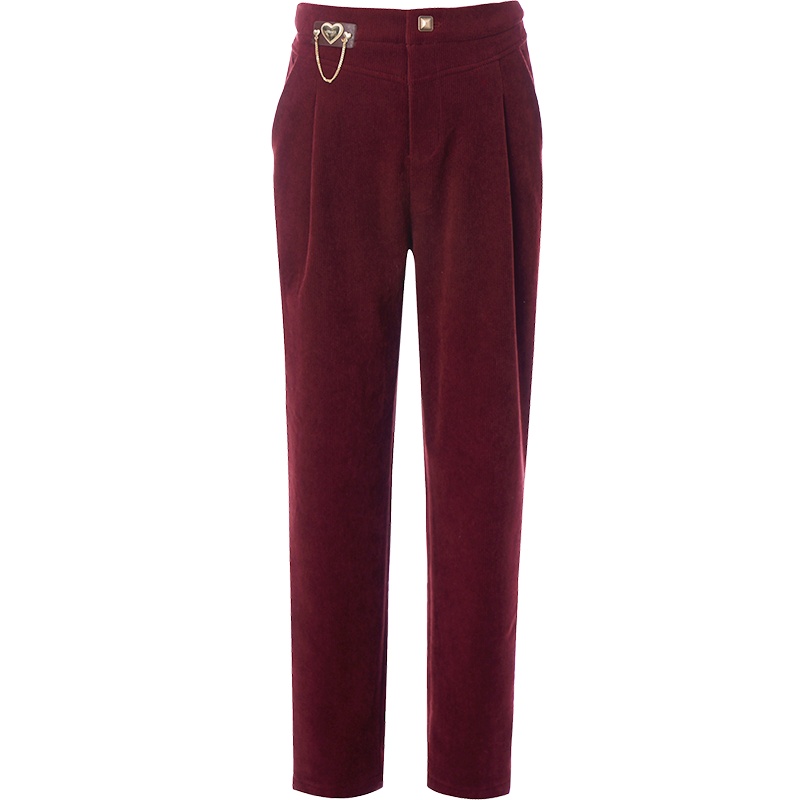 OUNIXUE欧昵雪 | [职场通勤风烟管裤]秋冬季直筒灯芯绒哈伦裤小脚裤女休闲裤