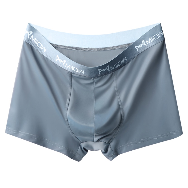 猫人[3条装]HZ夏季薄款透气冰丝内裤抗菌男士内裤