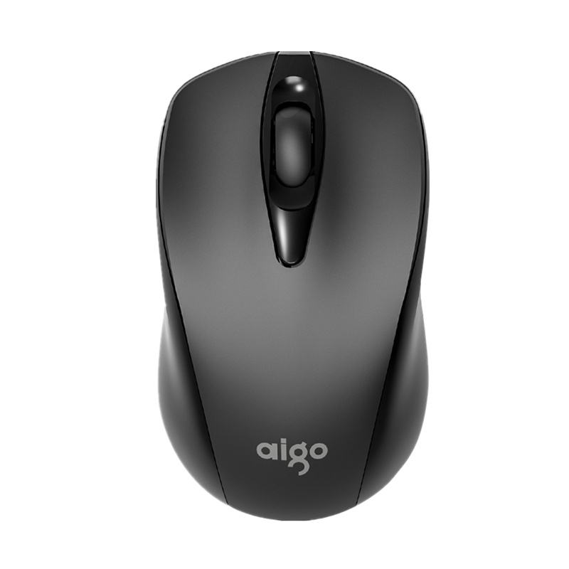 爱国者 Q34 需安装电池版 无线鼠标 办公鼠标 便携鼠标 商务办公笔记本台式机鼠标 黑色