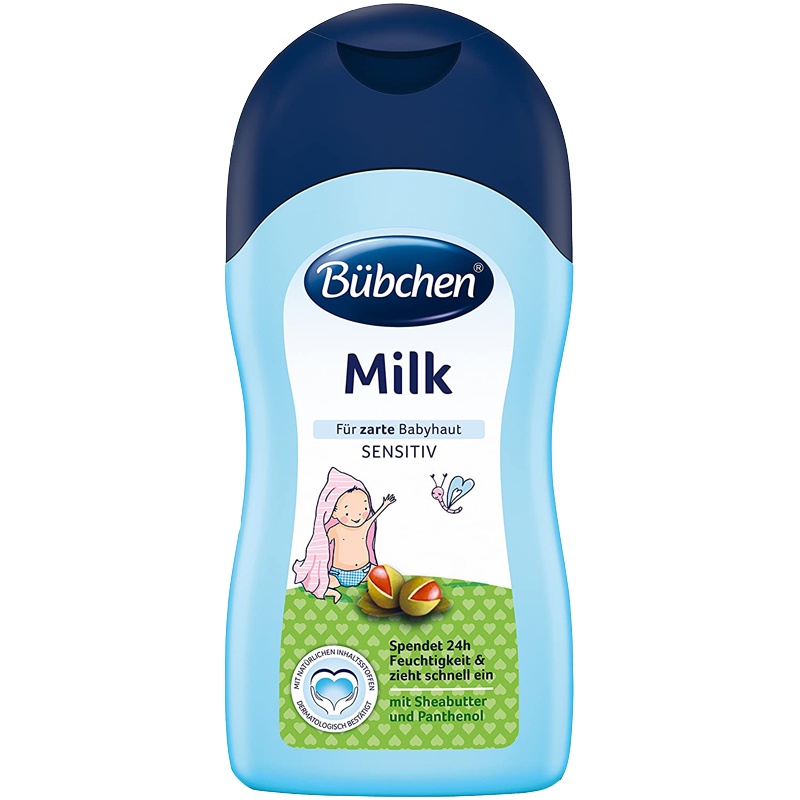 德国原装进口bubchen贝臣 婴儿天然乳木果润肤乳 身体乳液400ml(新老包装随机发货)