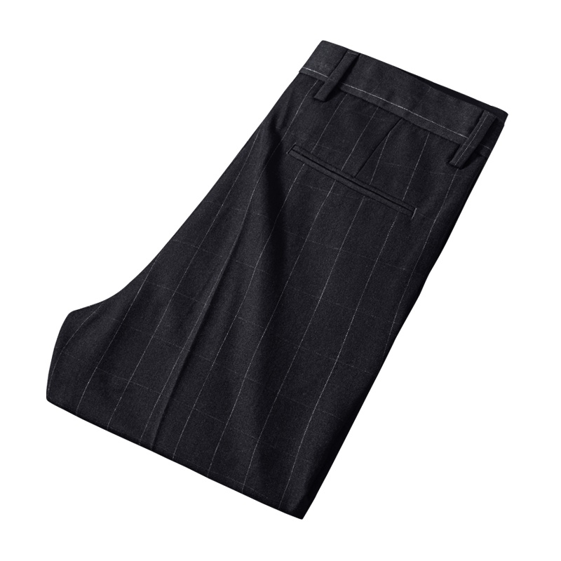 雅鹿男装新品商务休闲弹力舒适面料格子西裤男士休闲裤1007KA65502