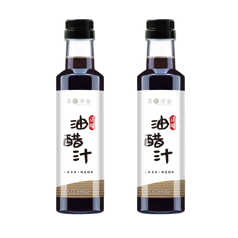 昔日印象0脂肪日式油醋汁280g*2零脂低脂肪轻卡家用寿司健身轻食水果蔬菜沙拉酱料