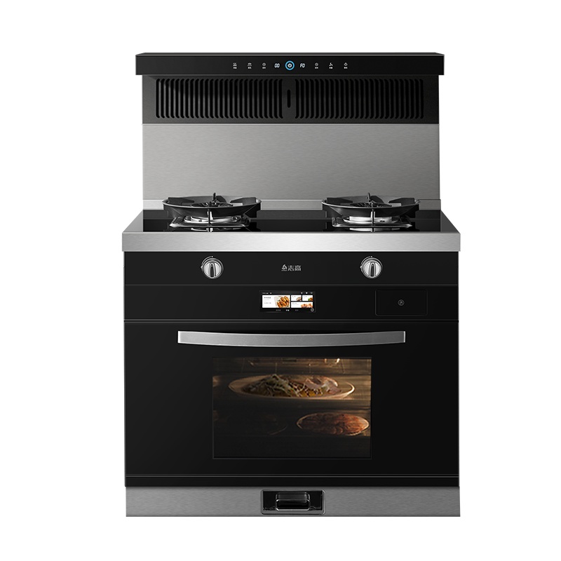 志高(CHIGO)JJZT-T15SZ家用厨房烟机燃气灶蒸烤箱消毒柜一体挥手控制彩屏变频节能自动清洗天然气集成灶