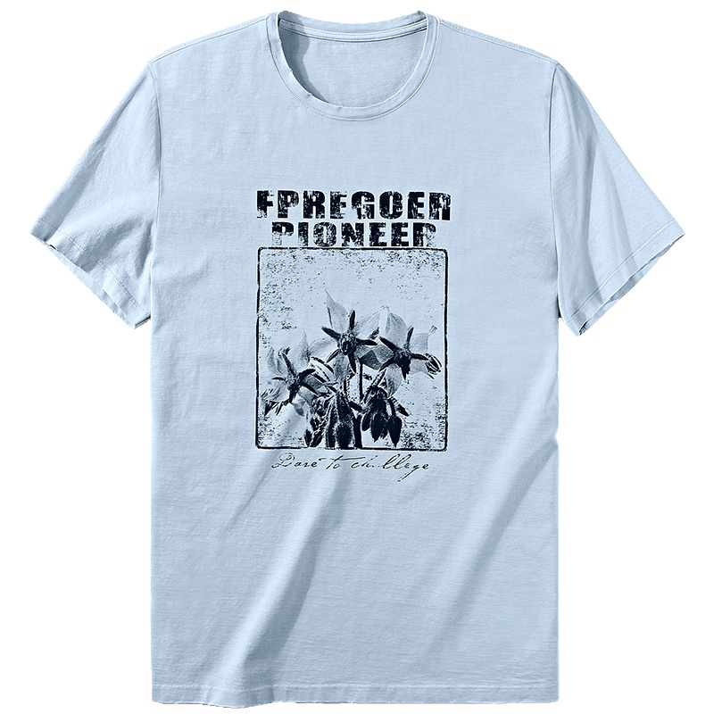 布先生新款纯棉 t恤男短袖港风t恤男 圆领体恤衫 AT10411