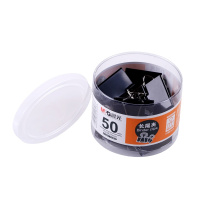 晨光黑色金属长尾票夹票据夹燕尾夹 50mm-ABS92614 2盒装