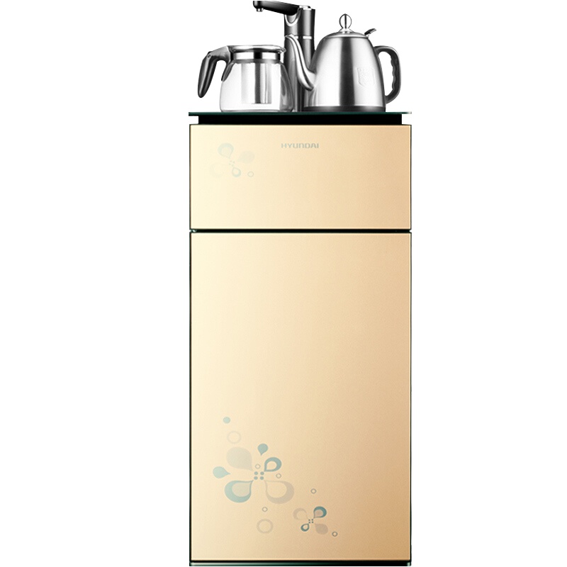 韩国现代(HYUNDAI) 柜式温热型全自动家用香槟金智能触控茶吧机BL-W-2(温热型)饮水机