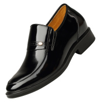 奥康内增高男鞋漆皮男士商务正装内增高皮鞋真皮婚鞋