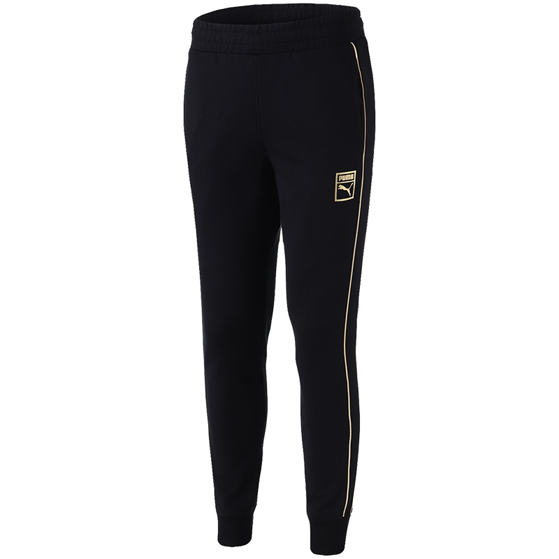 【自营】PUMA彪马男裤收口运动裤修身小脚裤针织长裤运动服577634 L 57763401黑色