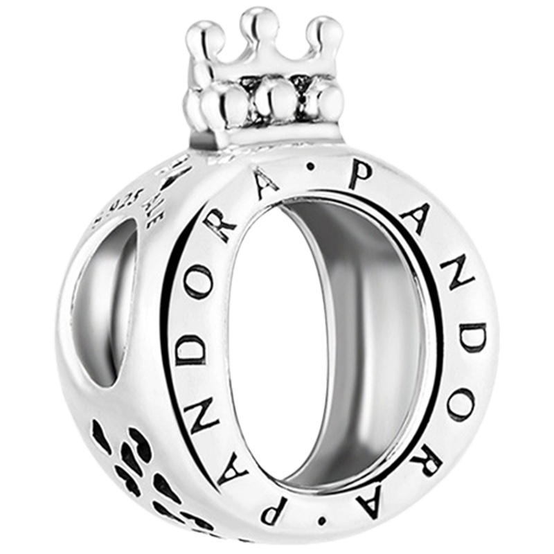 PANDORA潘多拉 皇冠字母O 925银串饰 创意DIY手链串珠饰品女 797401