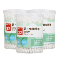 gb好孩子 婴儿多用细轴棉棒(耳勺款)婴儿细轴棉棒 儿童 宝宝 新生儿棉签 棉签棒 180支*3盒