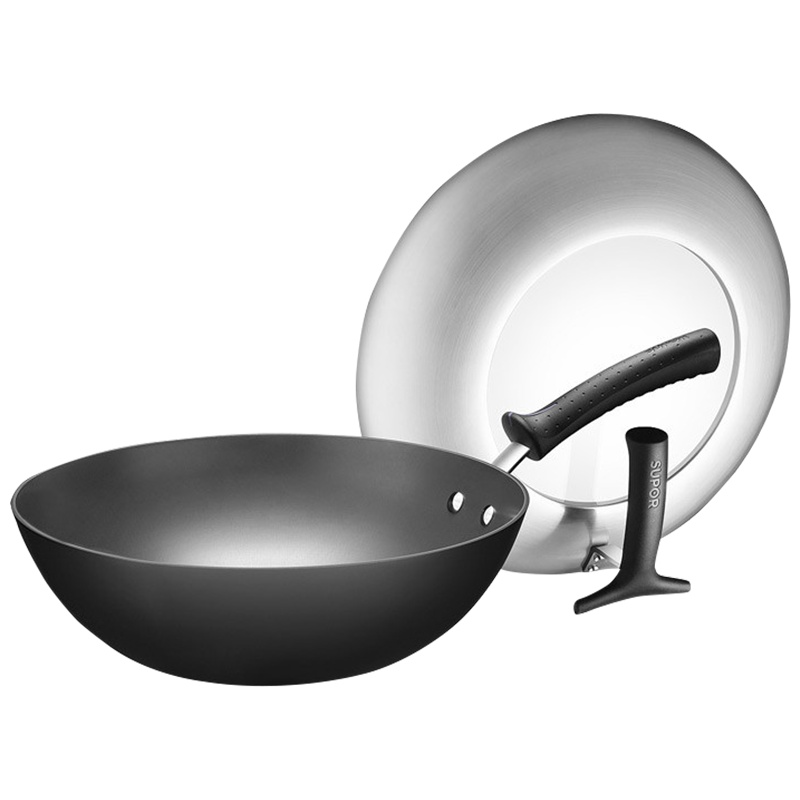 苏泊尔(SUPOR)炒锅EC30ZF01 臻铁不易锈 铸铁炒锅 30cm 可立盖 明火电磁炉通用