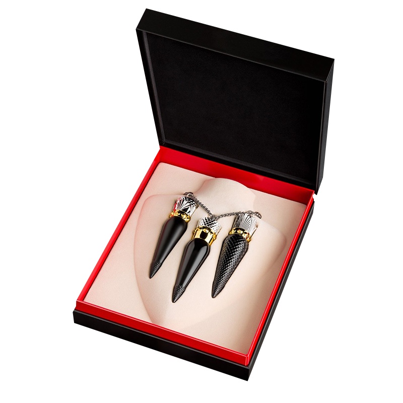 Christian Louboutin CL萝卜丁口红唇膏 女王权杖口红限量三支装(001S+001+001M)礼盒套装