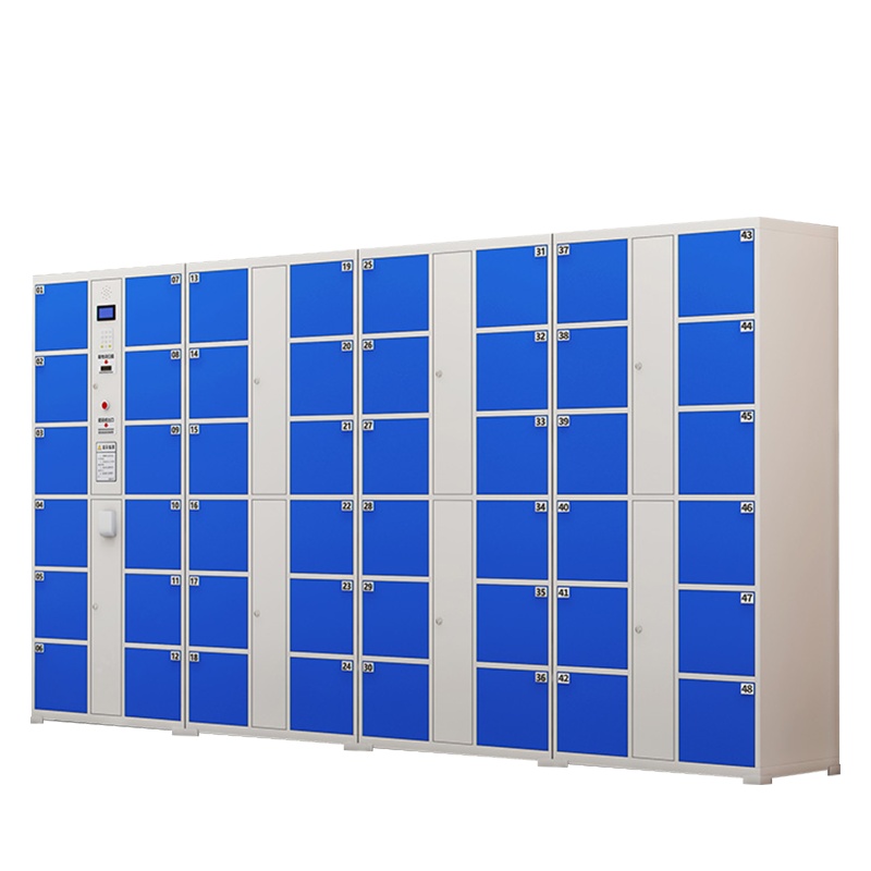 苏美特智能超市电子存包柜人脸识别微信储物柜扫条码指纹手机自助寄存柜