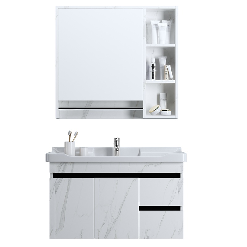 希箭HOROW浴室柜组合实木现代简约卫生间洗漱台卫浴洗手脸面盆镜柜[7天内发货]