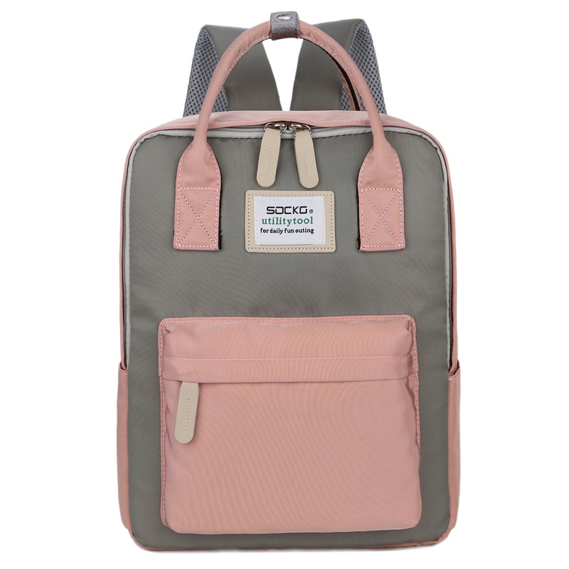 圣兰戈(SOCKO)电脑包13.3寸女双肩手提适用联想小新Air14小米惠普战66华硕戴尔宏基苹果华为15.6笔记本背包